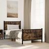 vidaXL Metal Bed Frame without Mattress Smoked Oak 80x200 cm