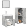 vidaXL 4 Piece Bathroom Furniture Set Concrete Grey Engineered Wood