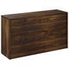 vidaXL Shoe Bench Smoked Oak 80x24x45 cm Engineered Wood