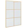 vidaXL Walk-in Shower Wall Gold 140 x 195 cm Tempered Glass