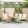 vidaXL Garden Sofa Set 4 pcs Natural Poly Rattan