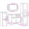 vidaXL Bathroom Furniture Set with Door 4 pcs Old Wood Engineered Wood