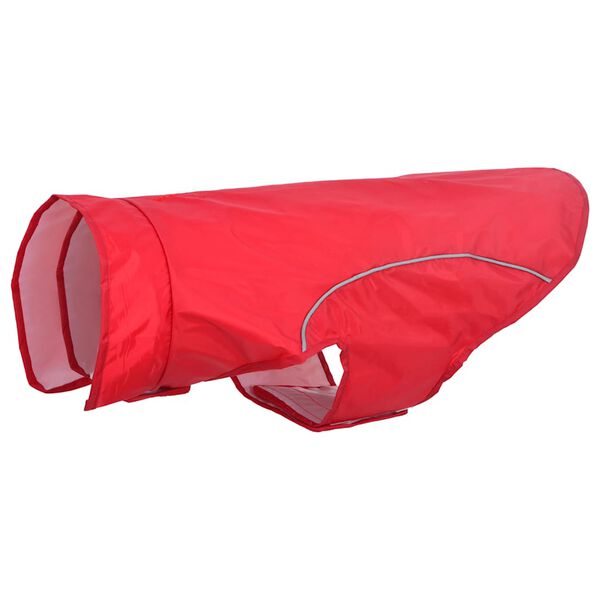 vidaXL Dog Raincoat with Reflective Strips Polyester Red XL