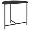 vidaXL Garden Table Black 80x50x75 cm Poly Rattan