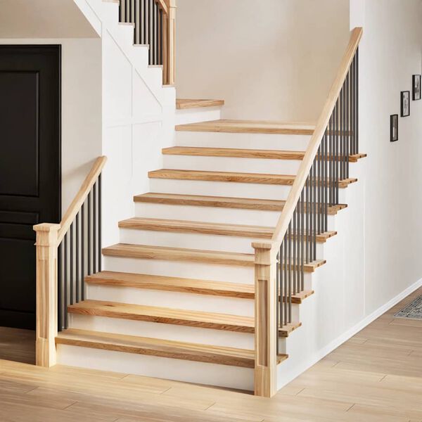 vidaXL Stair Treads 4 pcs Untreated 120x30x2 cm Solid Wood Oak