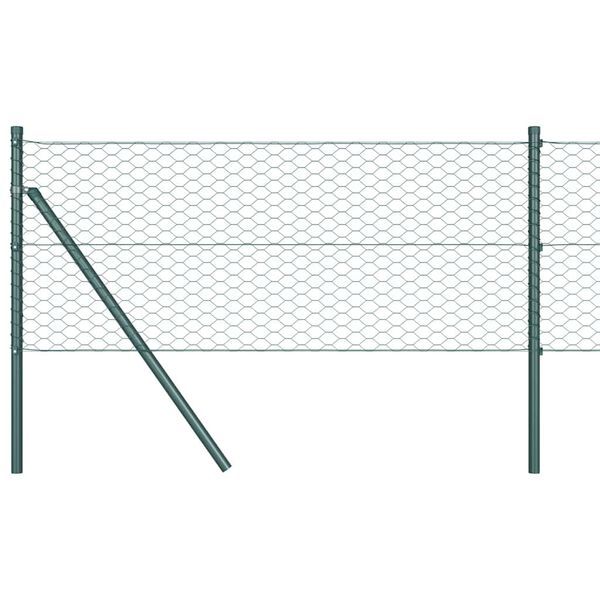 vidaXL Hexagon Fence Green 0.5 x 100 m Steel