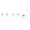 vidaXL LED Reindeers 5 pcs White Fabric