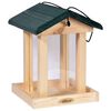 dobar Bird Feeder with Silo Wood Natural and Green