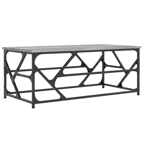 vidaXL Coffee Table Grey Sonoma 100x50x40 cm Engineered Wood