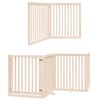 vidaXL Dog Gate with Door Foldable 8 Panels 640 cm Poplar Wood