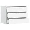 vidaXL Corner Chest of Drawers White 80x41x58 cm Engineered Wood