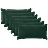 vidaXL Cushion Cover 6 pcs HOUTEN Dark Green 40 x 80 cm Velvet