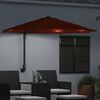 vidaXL Garden Parasol Manual Terracotta 248 x 248 x 148 cm