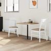 vidaXL Dining Chairs 2 pcs White 43 x 54 x 89 cm Solid Rubber Wood