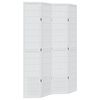vidaXL Room Divider 4 Panels White Solid Wood Paulownia