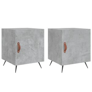 vidaXL Bedside Cabinets 2 pcs Concrete Grey 40x40x50cm Engineered Wood