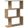 vidaXL Room Divider Bookcase 3-Tier Artisan Oak 70x24x97 cm Engineered Wood