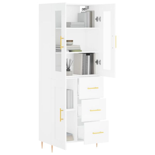 vidaXL Highboard White 69.5x34x180 cm Engineered Wood