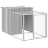 vidaXL Chicken Cage with Run Light Grey 110x813x110 cm Galvanised Steel
