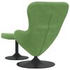 vidaXL Egg Chair with Footstool Light Green 63 x 73 x 90 cm Velvet