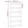 vidaXL Book Cabinet/Room Divider High Gloss White 80x30x166 cm Engineered Wood