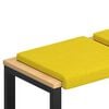 vidaXL Bench Cushion 4 pcs Fabric Light Yellow Depth 35 cm
