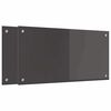 vidaXL Kitchen Backsplash 2 pcs Dark Grey 80 x 40 cm Tempered Glass