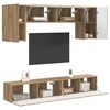 vidaXL TV Cabinet Set Wall-mounted 5 pcs White Engineered Wood