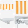 vidaXL Retractable Awning Manual Yellow and White 250 x 200 cm