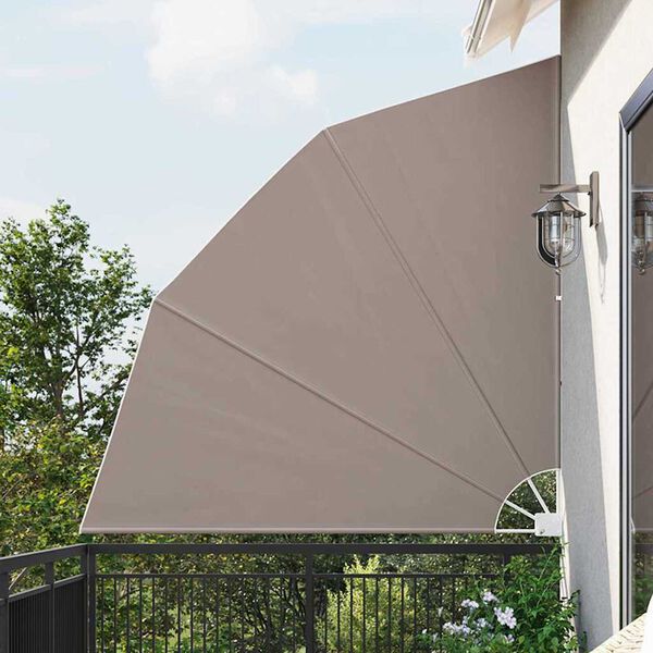 vidaXL Balcony Privacy Screen Taupe 210 x 210 cm Polyester