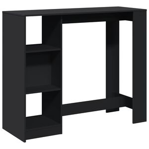 vidaXL Bar Table | Black | Engineered wood | 124x46x103.5 cm | Bar Table