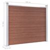 vidaXL Fence Panel Set WPC 872x146 cm Brown