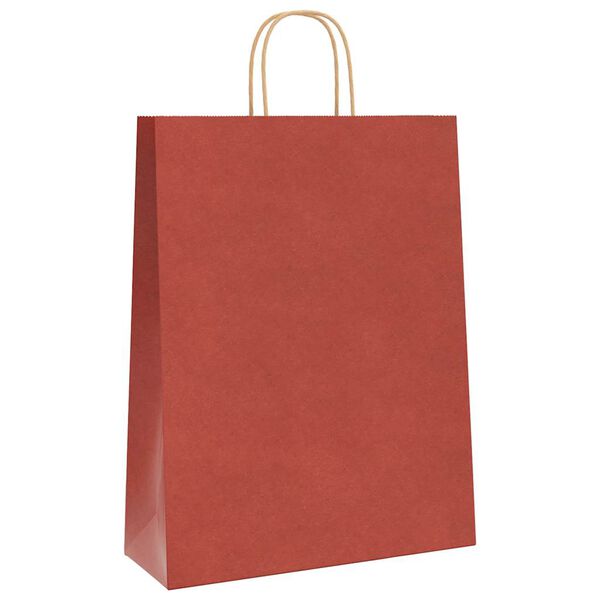 vidaXL Paper Bags 50 pcs with Handles Red 32x12x42 cm