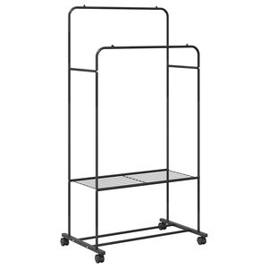 vidaXL Clothes Rack Black 80 x 53 x 156 cm