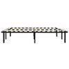 vidaXL Bed Frame without Mattress Black Metal 140x200 cm