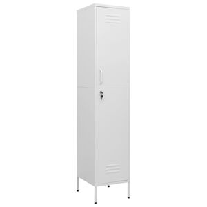 vidaXL Locker Cabinet White 35x46x180 cm Steel