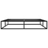 vidaXL Bed Frame without Mattress Black Metal 140x200 cm