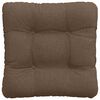 vidaXL Seat Cushions 4 pcs Brown 40 x 40 x 12 cm Fabric