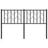 vidaXL Metal Headboard Black 135 cm