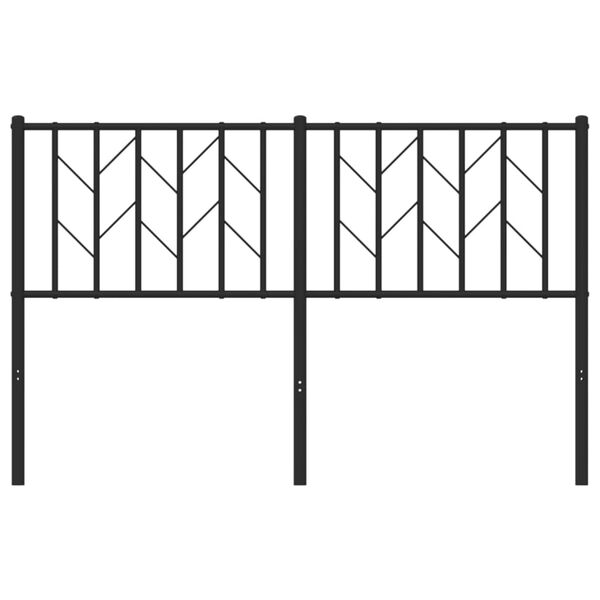 vidaXL Metal Headboard Black 135 cm