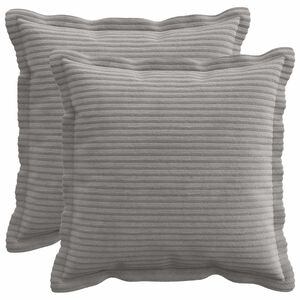vidaXL Cushion Cover 2 pcs HOUTEN Light Grey 30 x 30 cm Corduroy