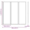 Shower Bath Screen Wall 117 x 120 cm 3 Panels Foldable