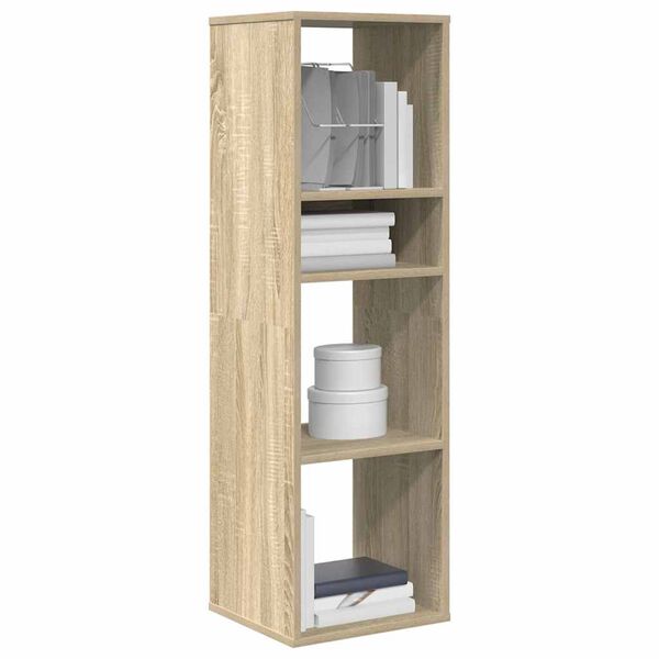 vidaXL Book Cabinet Sonoma Oak 34x31x112 cm Engineered Wood