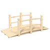vidaXL Garden Bridge with Railings 150x67x56cm Solid Wood Spruce