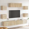 vidaXL 7 Piece TV Cabinet Set Sonoma Oak Engineered Wood