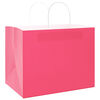 vidaXL Paper Bags 250 pcs with Handles Pink 32x22x24 cm
