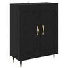 vidaXL Highboard Black Oak 69.5 x 34 x 180 cm Engineered Wood