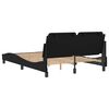 vidaXL Bed Frame without Mattress "Zadar" Black 140x200 cm Faux Leather