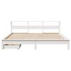 vidaXL Bookcase Bed without Mattress White 200x200 cm Solid Wood Pine