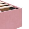 vidaXL Storage Bed with Mattress with Storage Pink 140 x 190 cm Velvet